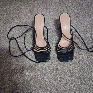 New Look Black Strappy Heels